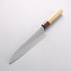 Anryu Blue Super Hammered Migaki Finished Gyuto 210mm Magnolia (Ferrule: Ebony) Handle - Seisuke Knife - Slide 1