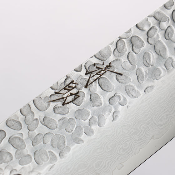 Seisuke VG10 33 Layer Hammered Damascus Nakiri 180mm Black Pakka wood Handle - Seisuke Knife