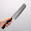 Seisuke VG10 33 Layer Hammered Damascus Nakiri 180mm Black Pakka wood Handle - Seisuke Knife - Slide 4