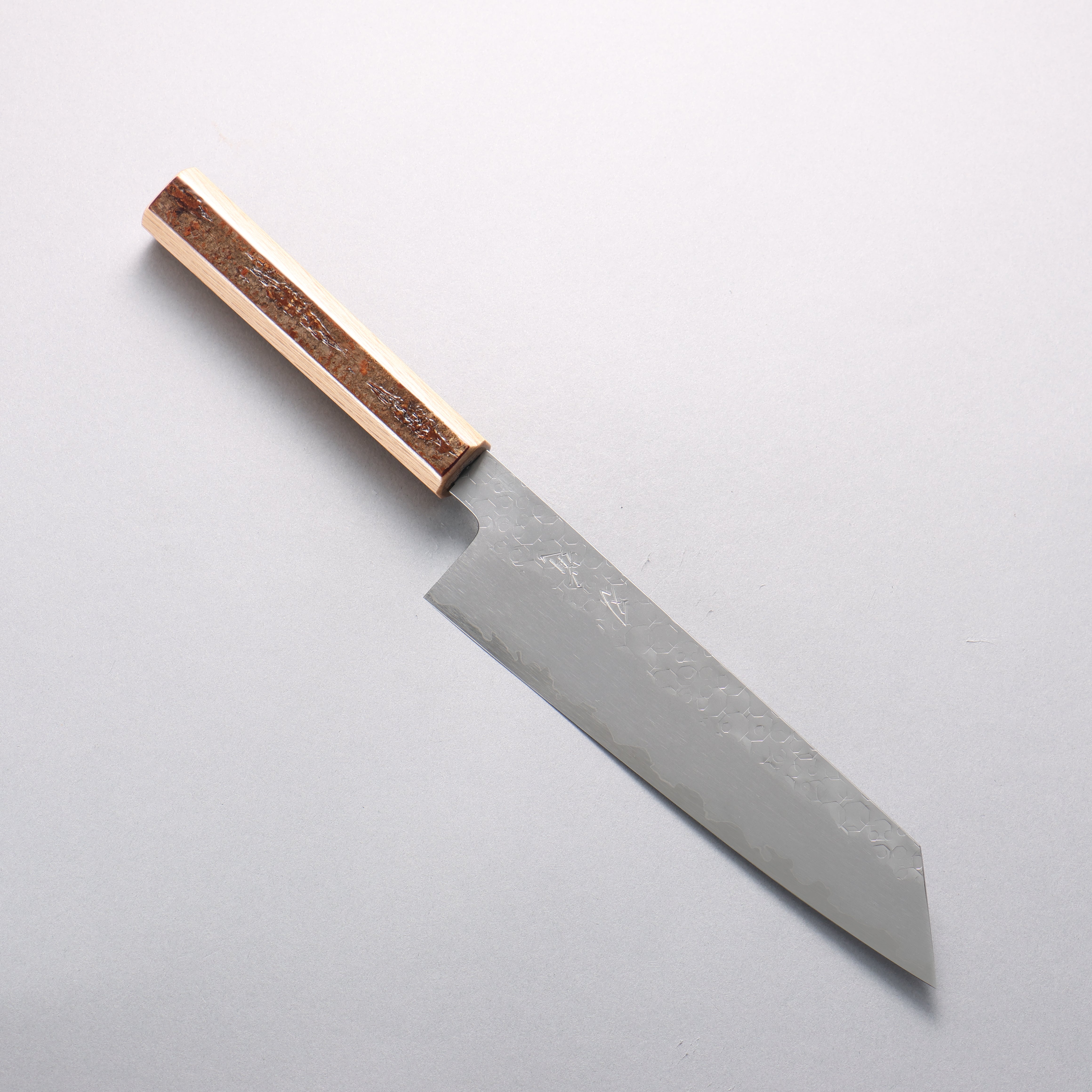 Hado Shiosai SG2 Hammered Kiritsuke Gyuto 210mm Cherry Wood & Bark Handle - Seisuke Knife