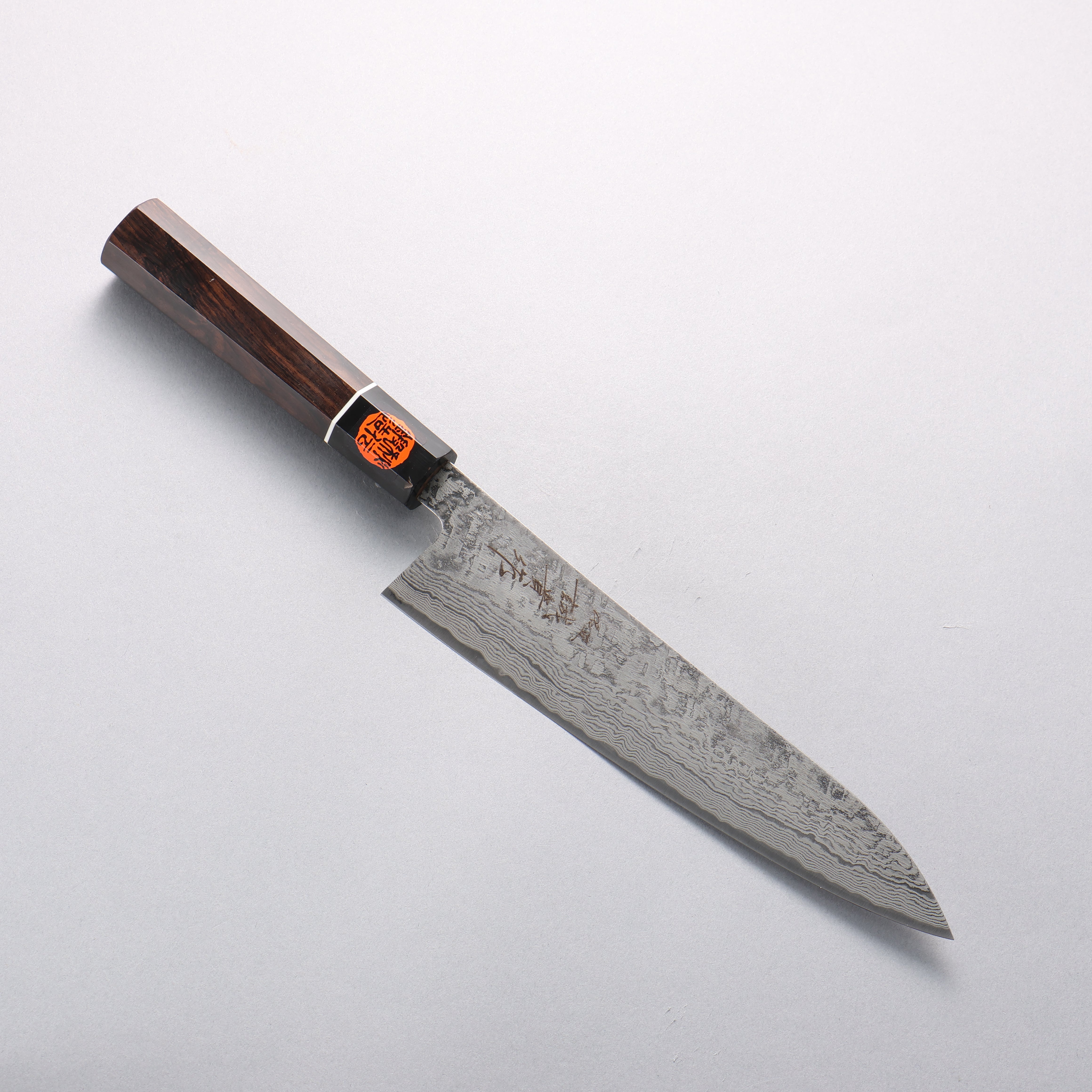 Shigeki Tanaka Habakiri SG2 Damascus Gyuto 210mm Ebony Wood Handle - Seisuke Knife