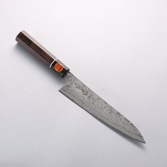 Shigeki Tanaka Habakiri SG2 Damascus Gyuto 210mm Ebony Wood Handle - Seisuke Knife