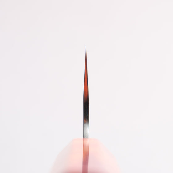 Makoto Kurosaki SG2 Migaki Finished Santoku 165mm Lacquered (Marble pattern: Red/Purple) Handle - Seisuke Knife