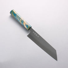  Makoto Kurosaki SG2 Migaki Finished Bunka 180mm Lacquered (Marble pattern: Blue/Green) Handle - Seisuke Knife