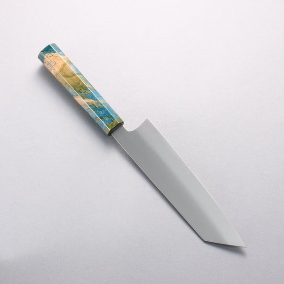 Makoto Kurosaki SG2 Migaki Finished Bunka 180mm Lacquered (Marble pattern: Blue/Green) Handle - Seisuke Knife