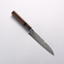  Makoto Kurosaki VG10w Damascus Petty-Utility 150mm Ebony Wood (With Black Turquoise Ring) Handle - Seisuke Knife