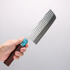 Yu Kurosaki Senko Ei SG2 Hammered Nakiri 165mm Rosewood (Ferrule: Blue Turquoise) Handle - Seisuke Knife - Slide 4