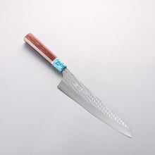  Yu Kurosaki Senko Ryu SG2 Hammered Gyuto 210mm Rosewood (Ferrule: Blue Turquoise) Handle - Seisuke Knife