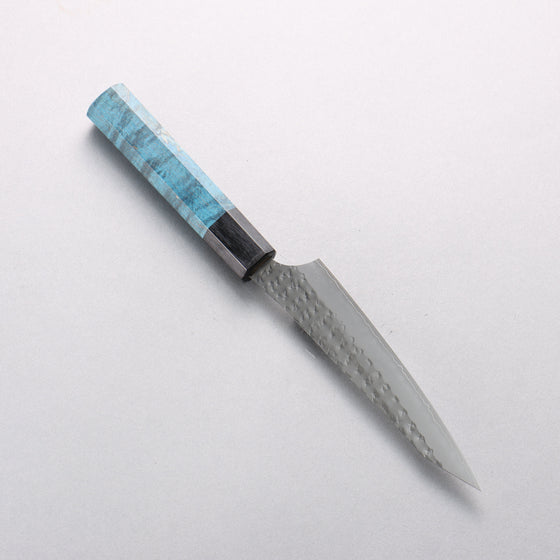 Yu Kurosaki Senko Ei SG2 Hammered Petty-Utility 130mm Blue Stabilized Wood Handle - Seisuke Knife