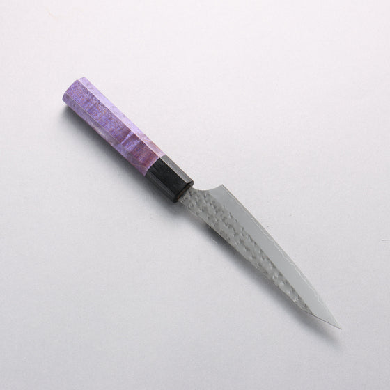 Yu Kurosaki Senko Ei SG2 Hammered Petty-Utility 130mm Purple Stabilized Wood Handle - Seisuke Knife