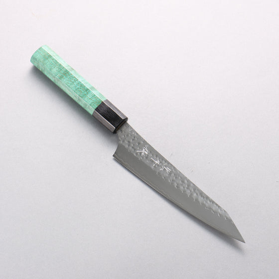 Yu Kurosaki Senko Ei SG2 Hammered Petty-Utility 150mm Green Stabilized Wood Handle - Seisuke Knife