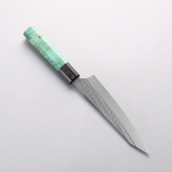 Yu Kurosaki Senko Ei SG2 Hammered Petty-Utility 150mm Green Stabilized Wood Handle - Seisuke Knife