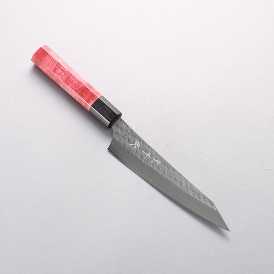 Yu Kurosaki Senko Ei SG2 Hammered Petty-Utility 150mm Red Stabilized Wood Handle - Seisuke Knife