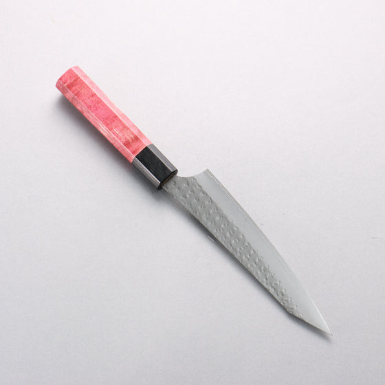 Yu Kurosaki Senko Ei SG2 Hammered Petty-Utility 150mm Red Stabilized Wood Handle - Seisuke Knife