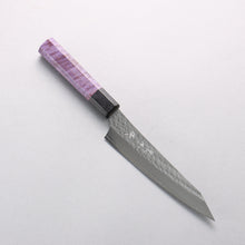  Yu Kurosaki Senko Ei SG2 Hammered Petty-Utility 150mm Purple Stabilized Wood Handle - Seisuke Knife