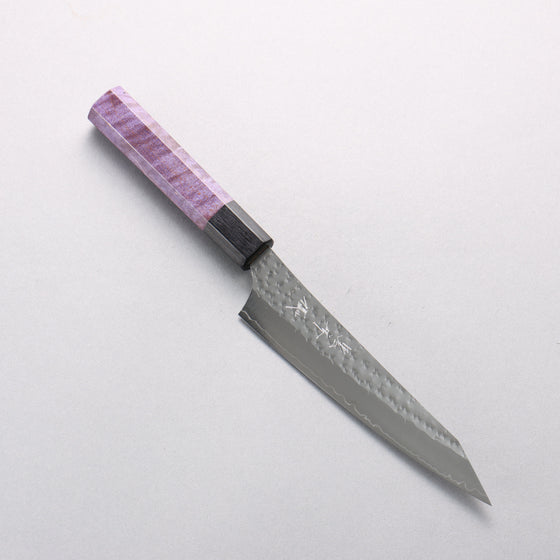 Yu Kurosaki Senko Ei SG2 Hammered Petty-Utility 150mm Purple Stabilized Wood Handle - Seisuke Knife