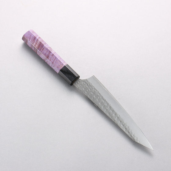 Yu Kurosaki Senko Ei SG2 Hammered Petty-Utility 150mm Purple Stabilized Wood Handle - Seisuke Knife