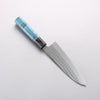 Yu Kurosaki Senko Ryu SG2 Hammered Small Santoku 150mm Blue Stabilized Wood Handle - Seisuke Knife - Slide 2