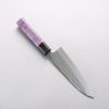 Yu Kurosaki Senko Ryu SG2 Hammered Small Santoku 150mm Purple Stabilized Wood Handle - Seisuke Knife - Slide 2