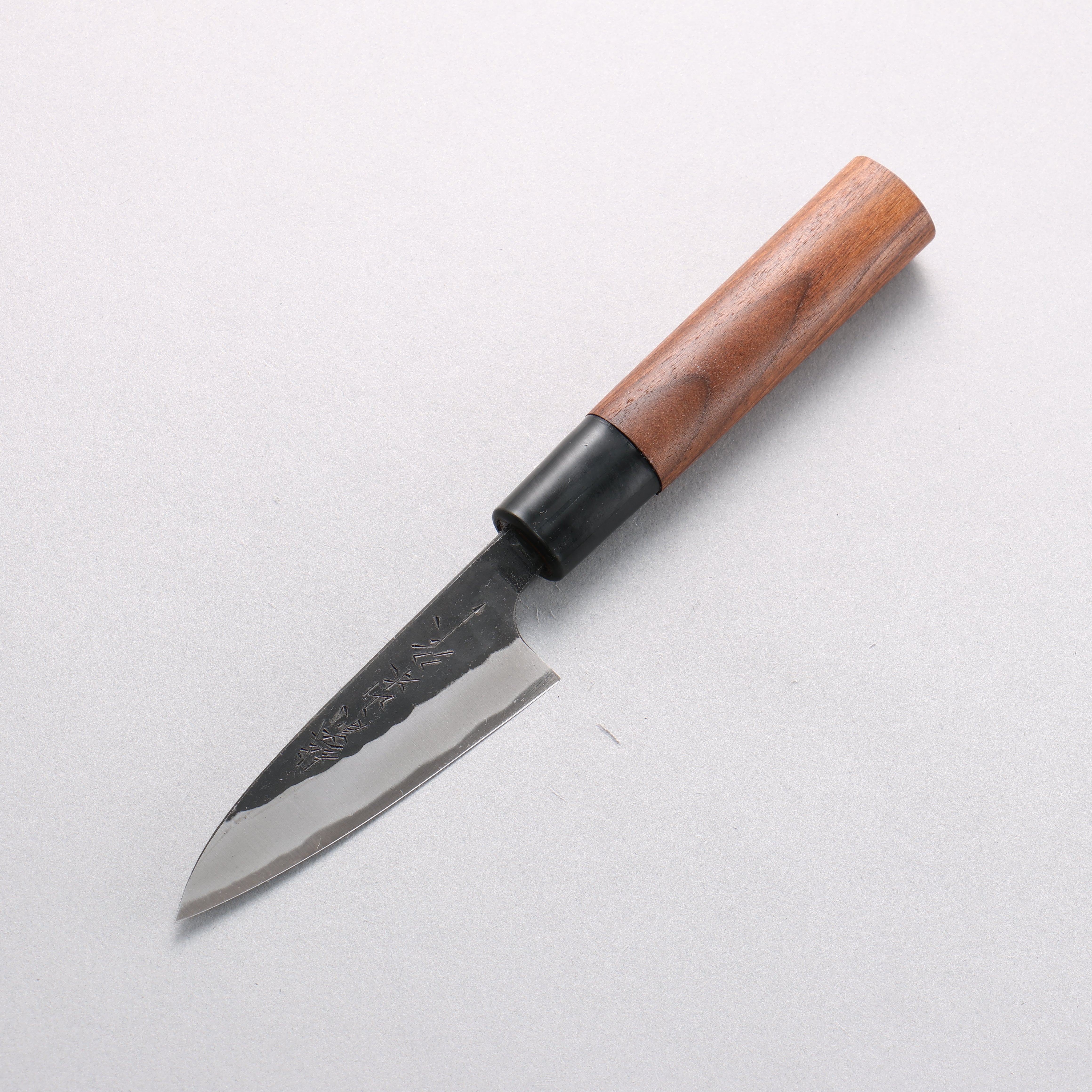 Nao Yamamoto Yasuki Blue Steel Kurouchi Hammered Paring 90mm Walnut Handle - Seisuke Knife