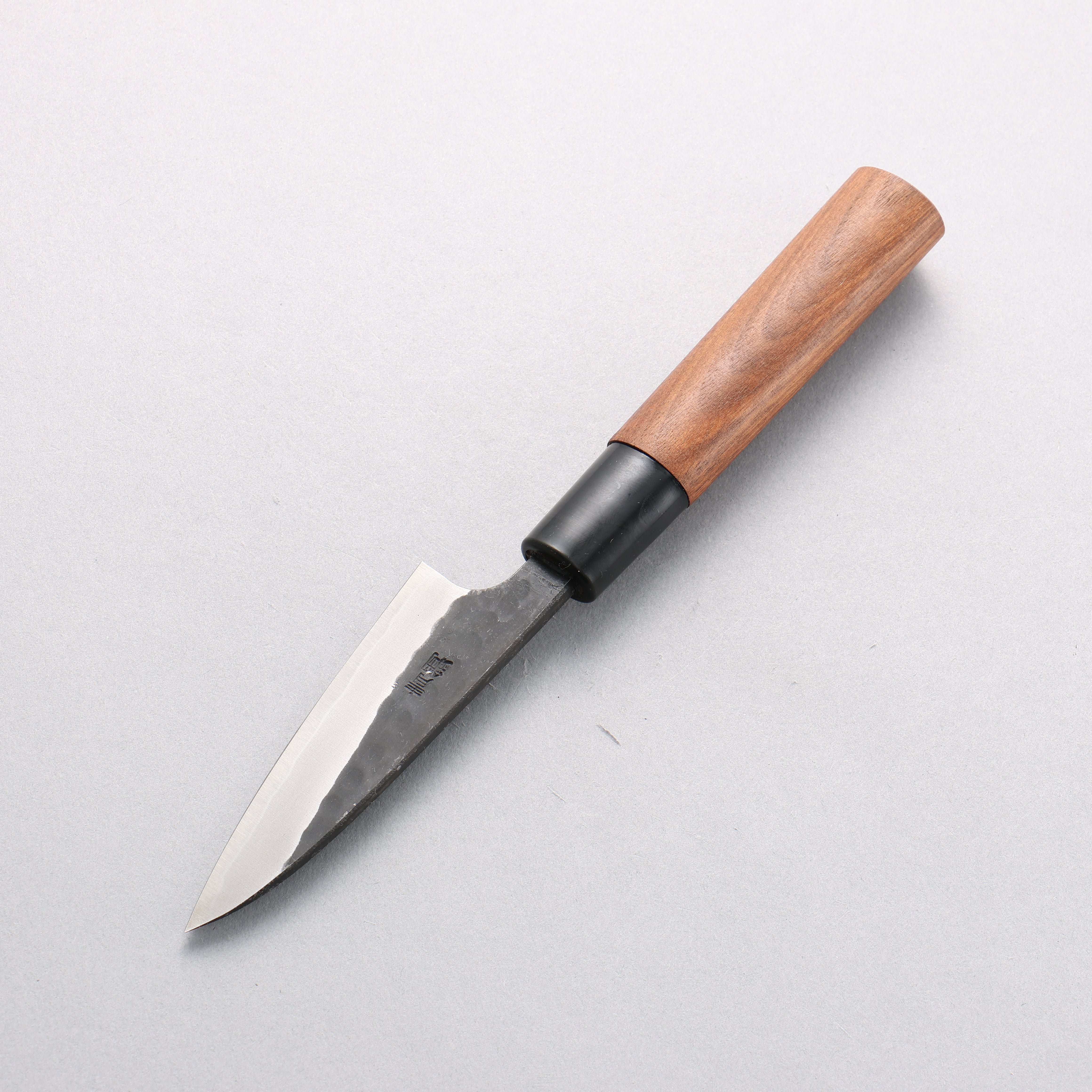 Nao Yamamoto Yasuki Blue Steel Kurouchi Hammered Paring 90mm Walnut Handle - Seisuke Knife