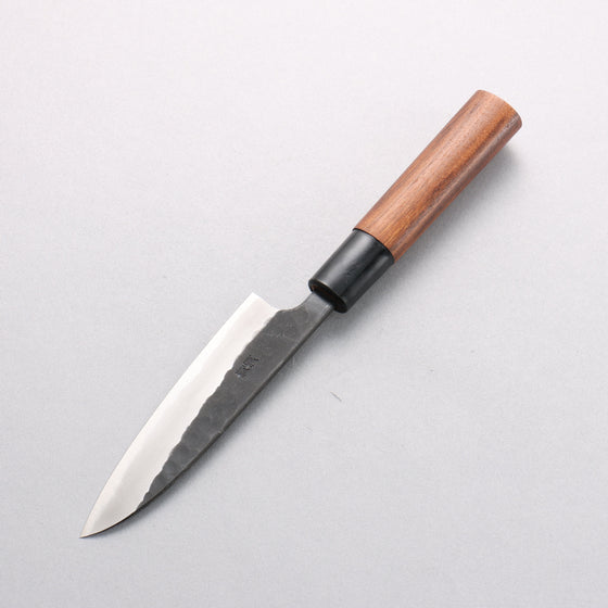 Nao Yamamoto Yasuki Blue Steel Kurouchi Hammered Petty-Utility 120mm Walnut Handle - Seisuke Knife