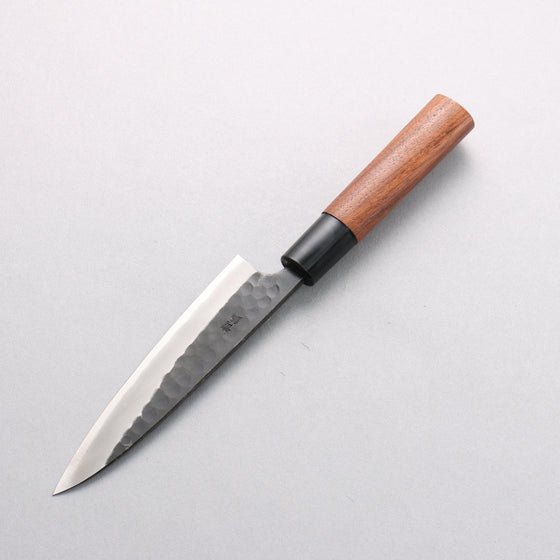 Nao Yamamoto Yasuki Blue Steel Kurouchi Hammered Petty-Utility 135mm Walnut Handle - Seisuke Knife