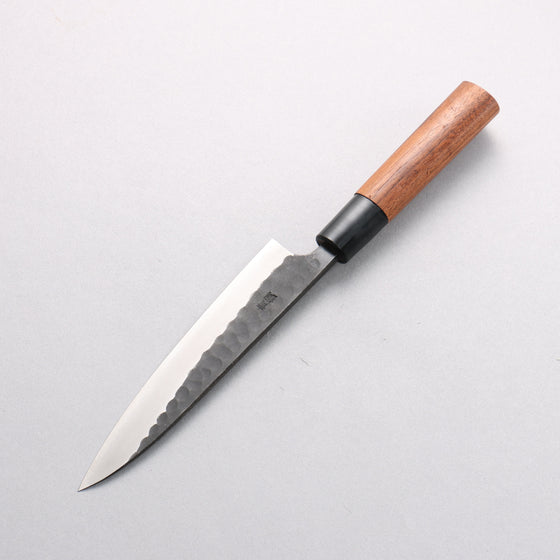 Nao Yamamoto Yasuki Blue Steel Kurouchi Hammered Petty-Utility 150mm Walnut Handle - Seisuke Knife