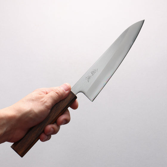 Oul White Steel No.1 Gyuto 180mm Oak (Baikoku / Soot Black) Handle - Seisuke Knife