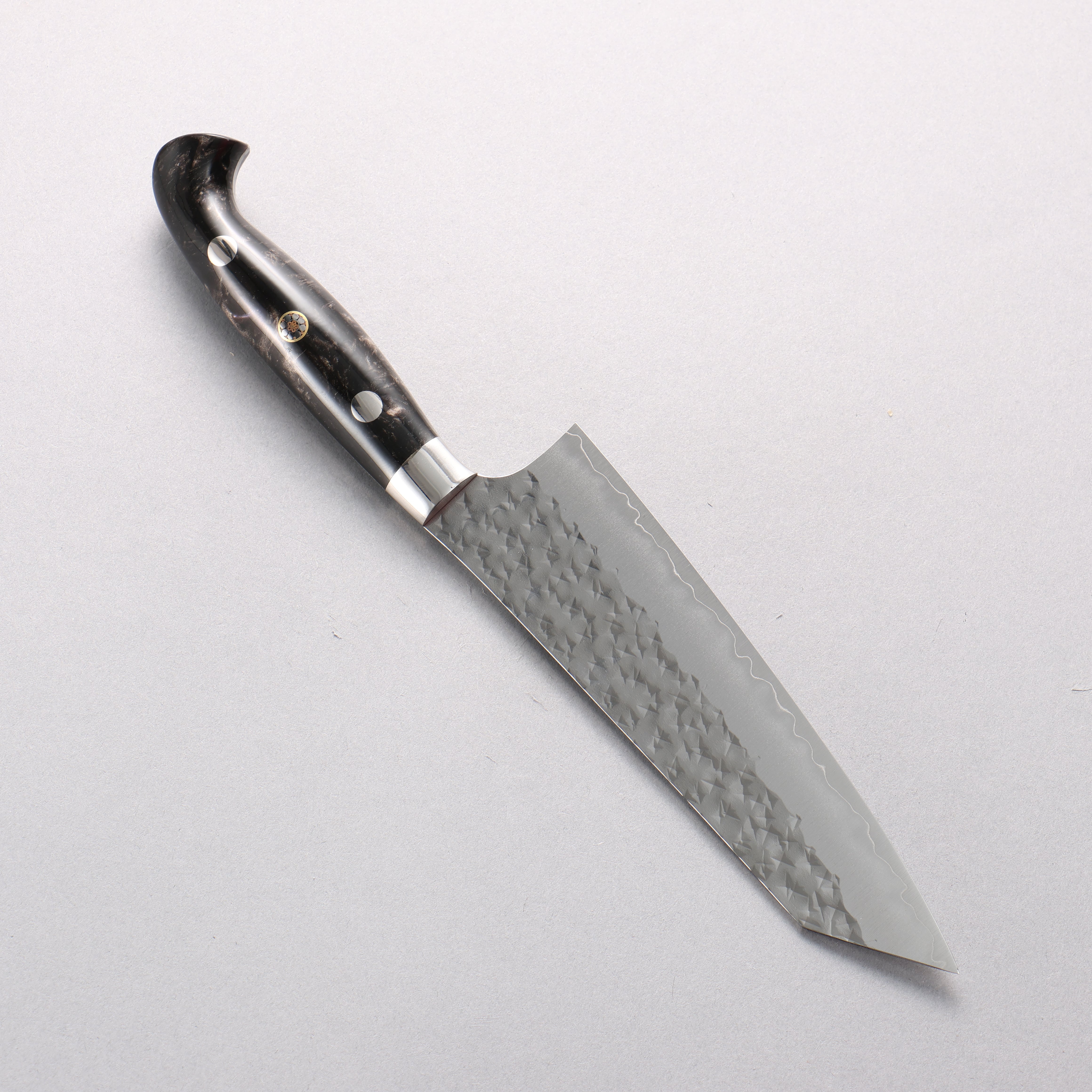Yu Kurosaki Senko Ei SG2 Hammered Small Bunka 150mm Black Marble Acrylic Handle - Seisuke Knife