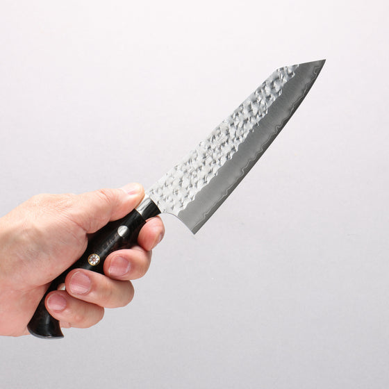 Yu Kurosaki Senko Ei SG2 Hammered Small Bunka 150mm Black Marble Acrylic Handle - Seisuke Knife