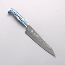  Yu Kurosaki Senko Ei SG2 Hammered Petty-Utility 150mm Blue and White Acrylic Handle - Seisuke Knife