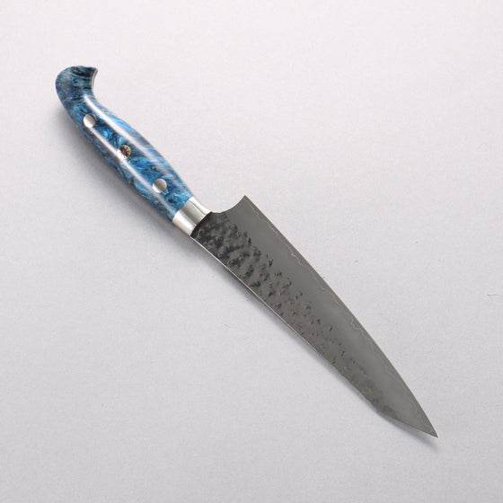Yu Kurosaki Senko Ei SG2 Hammered Petty-Utility 150mm Blue and White Acrylic Handle - Seisuke Knife
