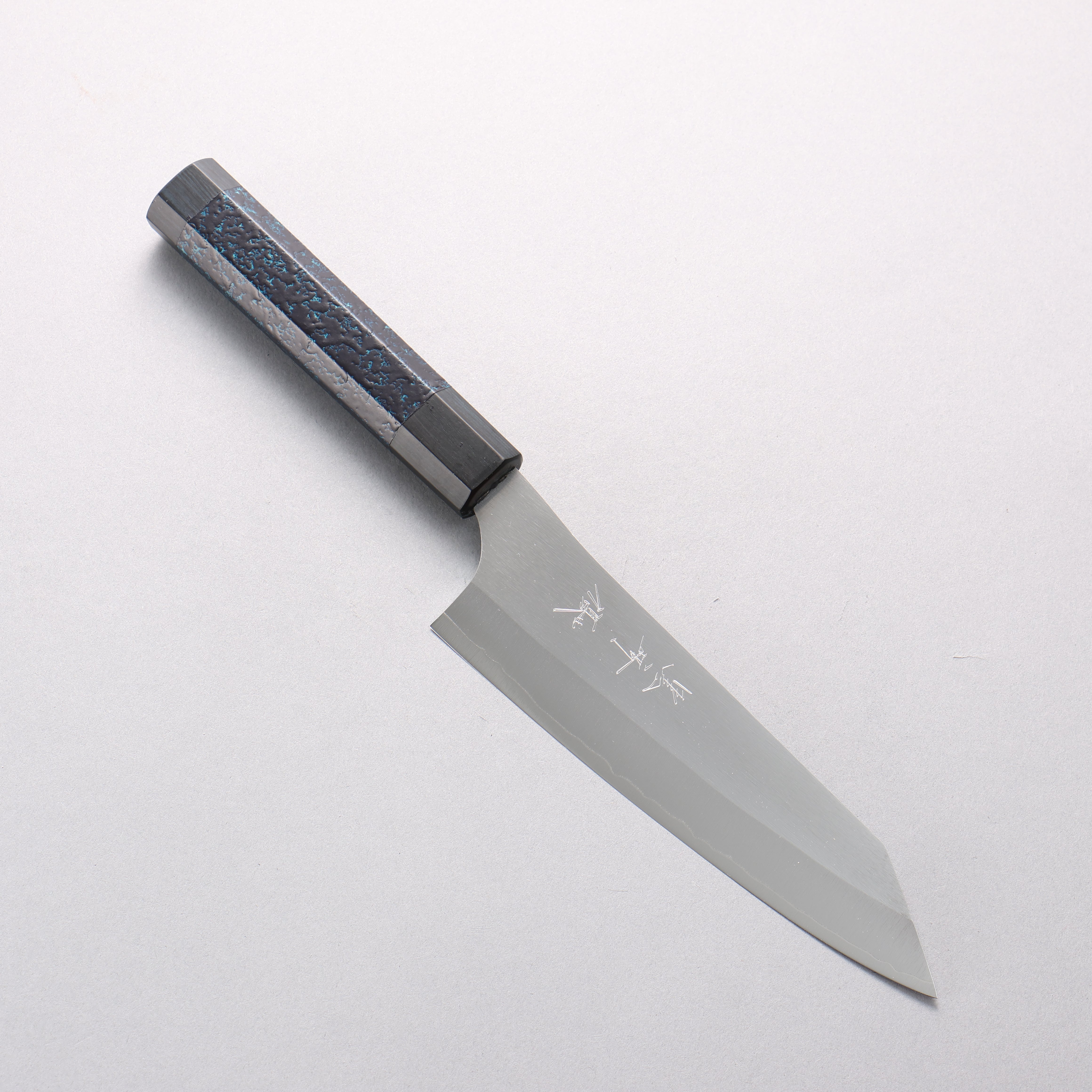 Yu Kurosaki New Gekko VG-XEOS Bunka 170mm Indigo Lacquered (Tenmoku) Handle with Sheath - Seisuke Knife
