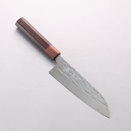 Yu Kurosaki Juhyo Cobalt Special Steel Hammered Santoku 170mm Honduras Handle - Seisuke Knife