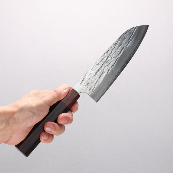 Yu Kurosaki Juhyo Cobalt Special Steel Hammered Santoku 170mm Honduras Handle - Seisuke Knife