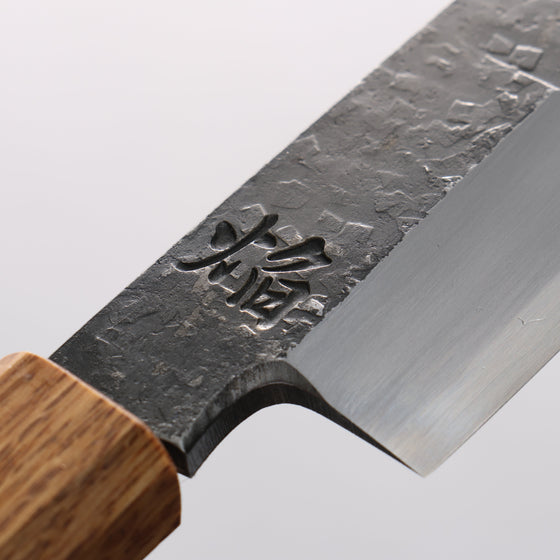 Sakai Takayuki Homura Guren Blue Steel No.2 Hammered Black Finished Yanagiba 300mm Burnt Oak Handle - Seisuke Knife