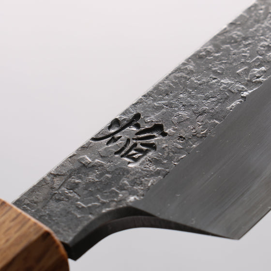 Sakai Takayuki Homura Guren Genbu Blue Steel No.2 Kurouchi Hammered Sakimaru Yanagiba 300mm Burnt Oak Handle - Seisuke Knife