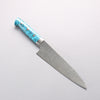 Takeshi Saji SG2 Diamond Finish Gyuto 180mm Blue Turquoise (Nomura Style) Handle - Seisuke Knife - Slide 1