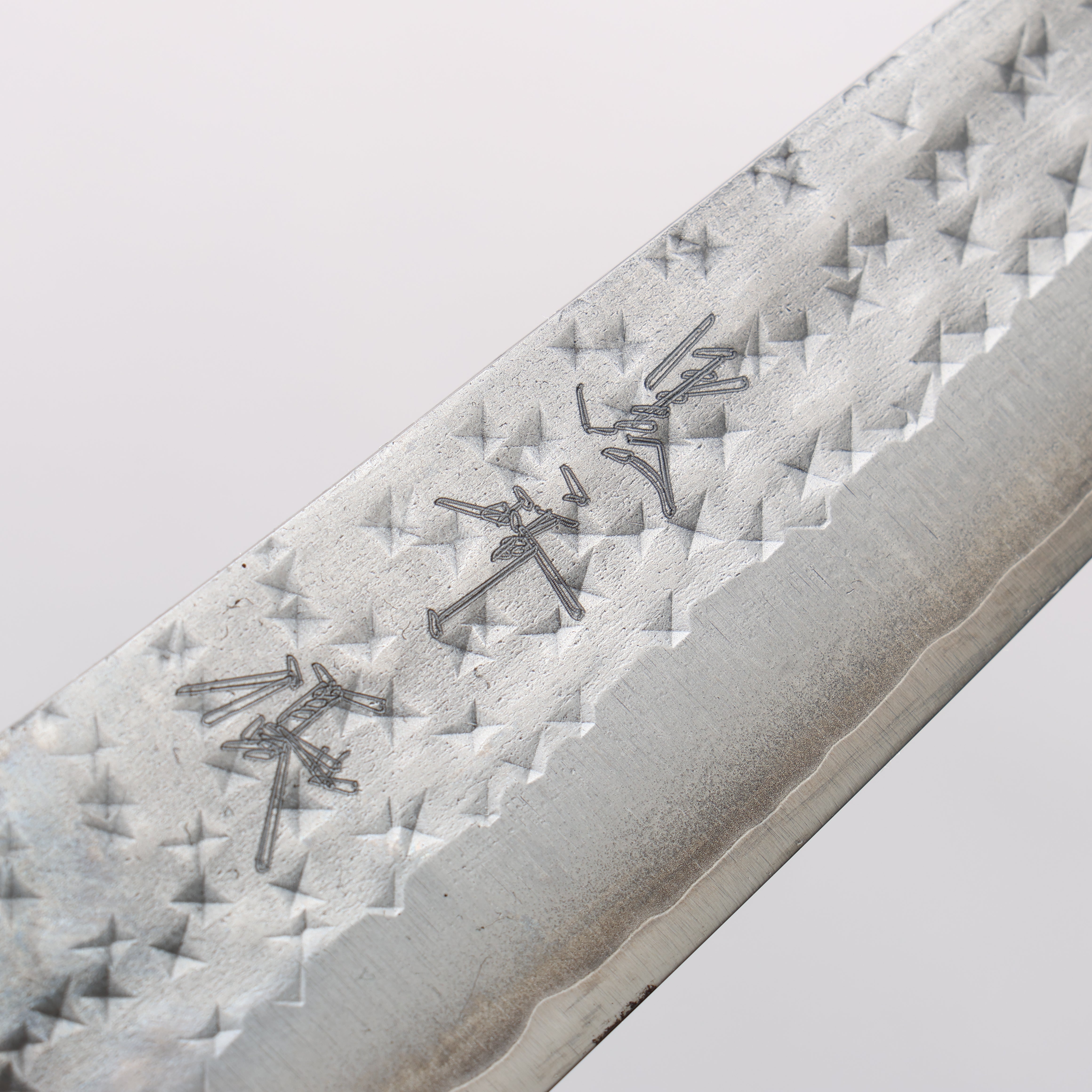 Yu Kurosaki Senko Ei Blue Super Hammered Black Petty-Utility 150mm Ebony Wood & White Water Buffalo Horn Handle - Seisuke Knife