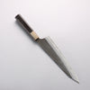 Yu Kurosaki Senko Ei Blue Super Hammered Black Finished Gyuto 210mm Ebony Wood (ferrule: White Water Buffalo Horn) Handle - Seisuke Knife - Slide 2
