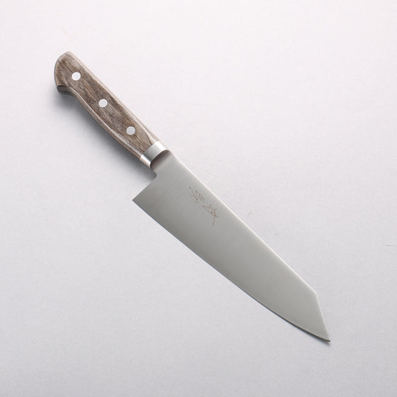 Seisuke Stainless Steel Kiritsuke Santoku 180mm Gray Pakka wood Handle - Seisuke Knife