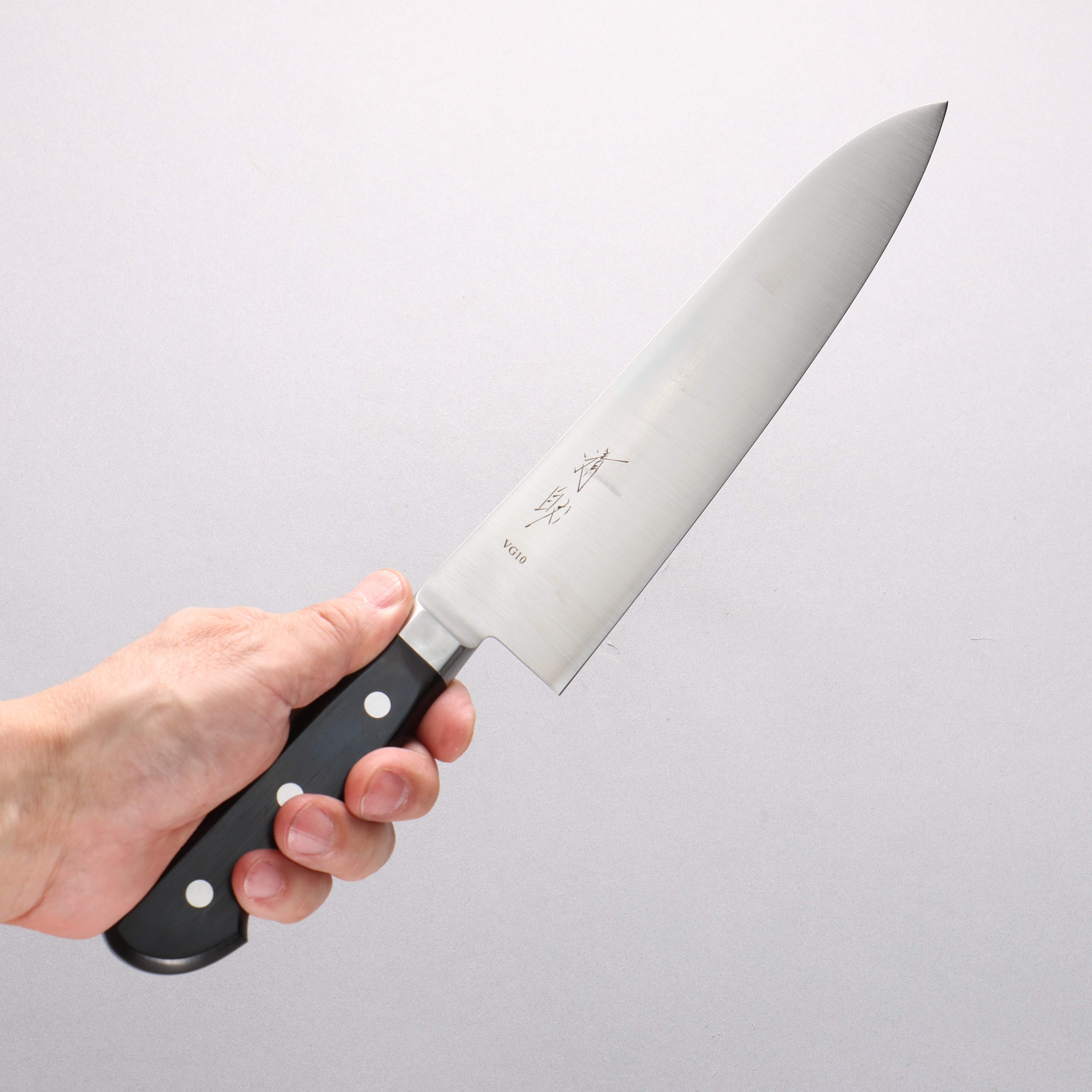 Seisuke Stainless Steel Gyuto 210mm Black Pakka wood Handle - Seisuke Knife