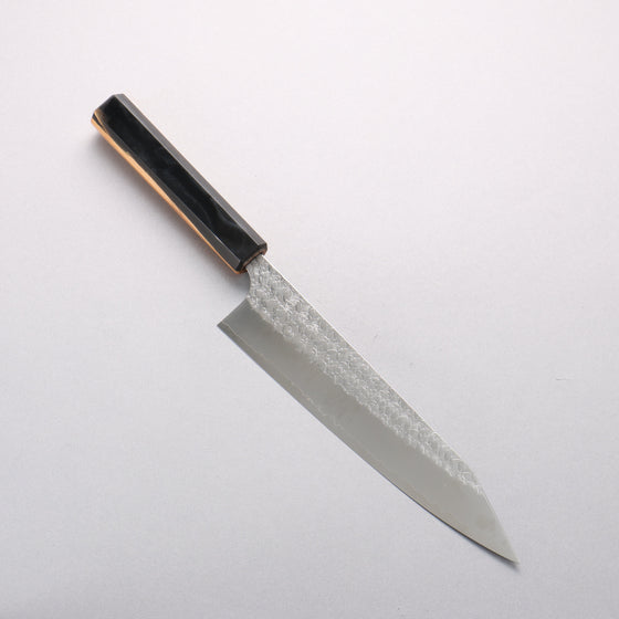 Yoshimi Kato Minamo SG2 Hammered Kiritsuke Gyuto 210mm Olive Tree and Black Resin Handle - Seisuke Knife