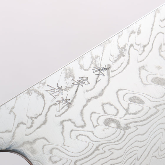 Yoshimi Kato SG2 Damascus Migaki Finished Nakiri 165mm Rosewood (Ferrule: Ebony) Handle - Seisuke Knife