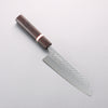 Yoshimi Kato SPG STRIX Hammered (V) Santoku 170mm Ebony Wood(With White Ring) Handle - Seisuke Knife - Slide 1