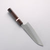 Yoshimi Kato SPG STRIX Hammered (V) Santoku 170mm Ebony Wood(With White Ring) Handle - Seisuke Knife - Slide 2