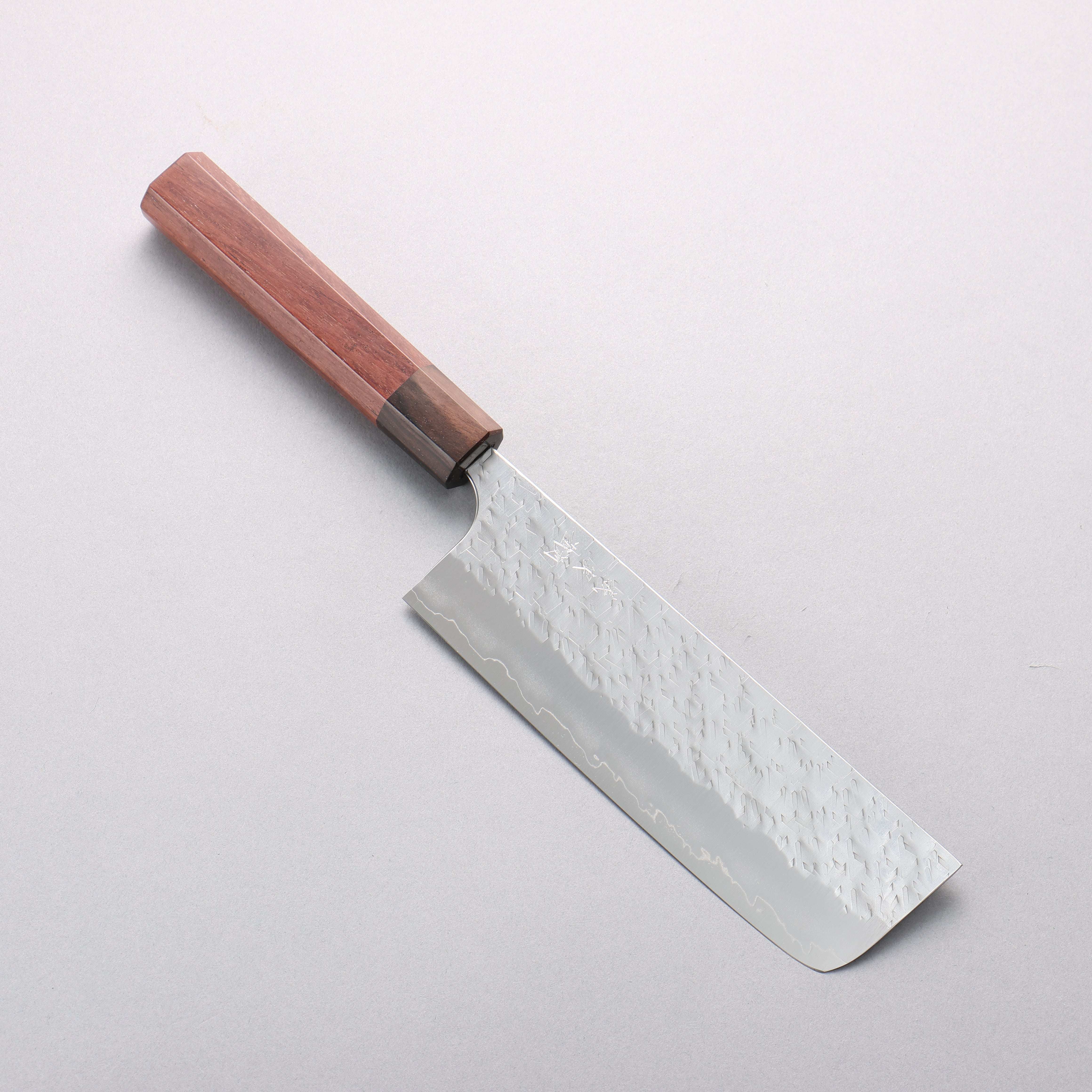 Yoshimi Kato Hyo SG2 Hammered Nakiri 165mm Shitan & Ebony Wood Handle - Seisuke Knife
