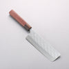 Yoshimi Kato Hyo SG2 Hammered Nakiri 165mm Rosewood & Ebony Handle - Seisuke Knife - Slide 1