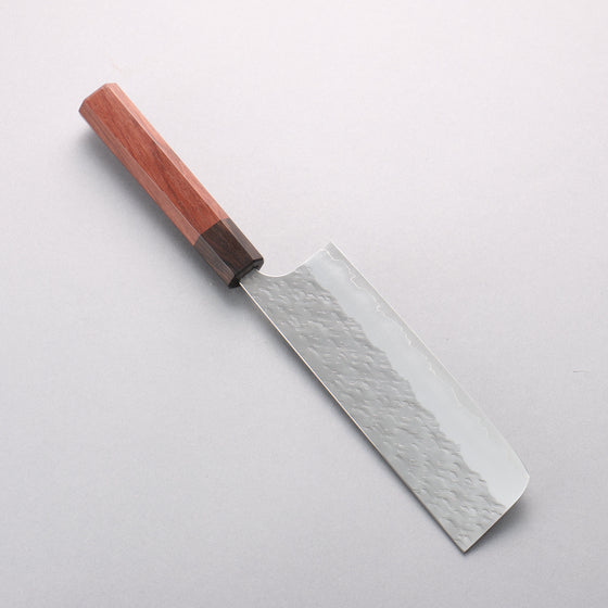 Yoshimi Kato Hyo SG2 Hammered Nakiri 165mm Rosewood & Ebony Handle - Seisuke Knife